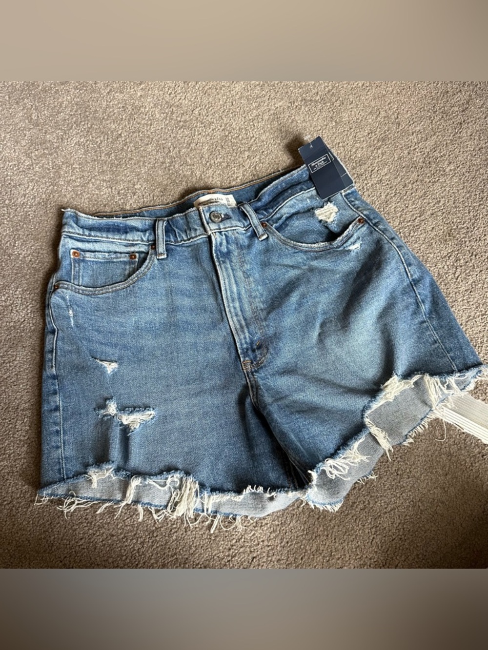 Abercrombie & Fitch High Rise Mom Jean Shorts